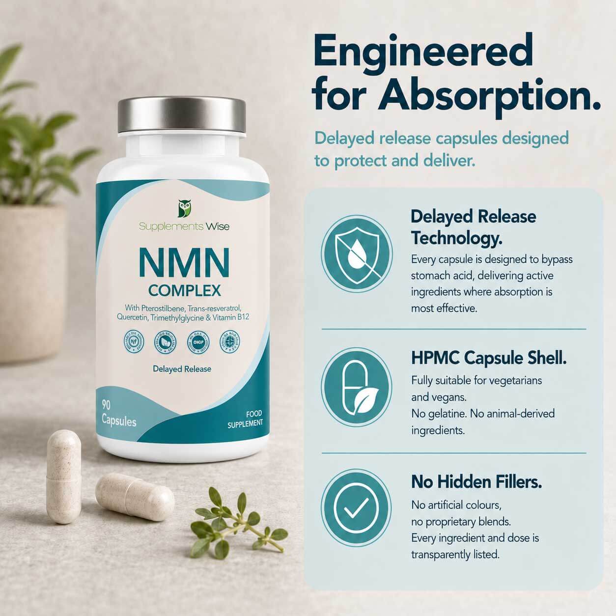 NMN Complex – 90 Delayed Release Capsules | Supplements Wise