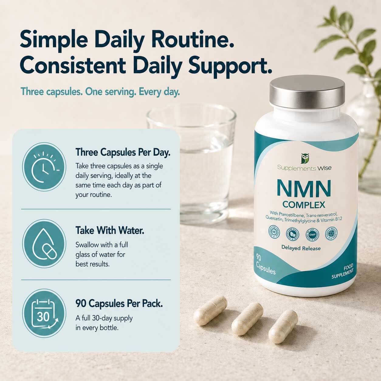 NMN Complex – 90 Delayed Release Capsules | Supplements Wise