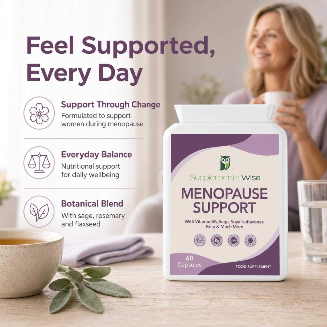 Menopause Support Capsules x 60 with Sage, Soy Isoflavones