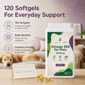 Omega 3 for Dogs & Cats | 120 x 1000mg Fish Oil Softgels | UK Made