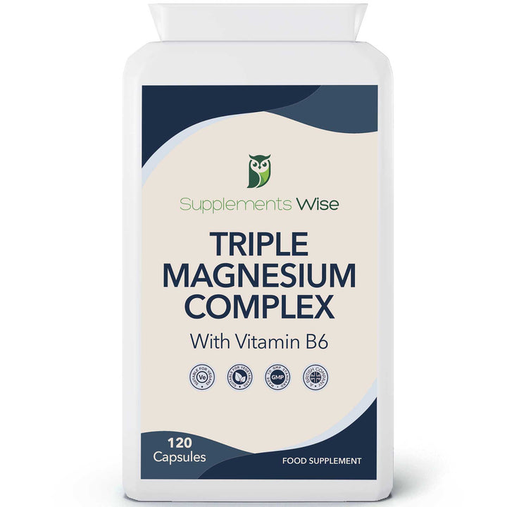Triple Magnesium Complex 120 Capsules | Daily Magnesium Supplement | UK Made