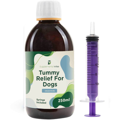 Tummy Relief for Dogs 250ml Digestive Support Liquid bottle
