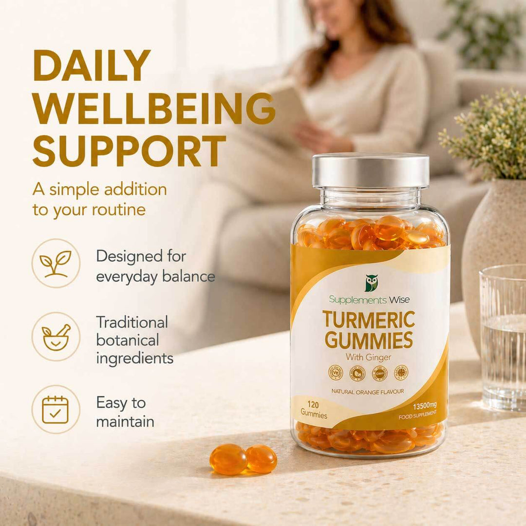 Turmeric and Ginger Gummies | 120 | Natural Orange Flavour