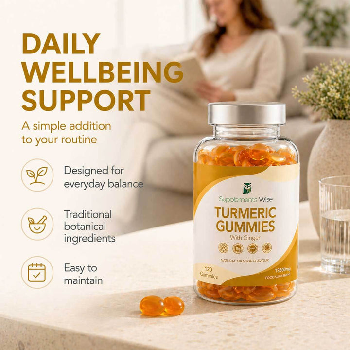 Turmeric and Ginger Gummies | 120 | Natural Orange Flavour