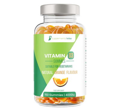 Vitamin D3 4000 IU Gummies, 150 gummies, natural orange flavour