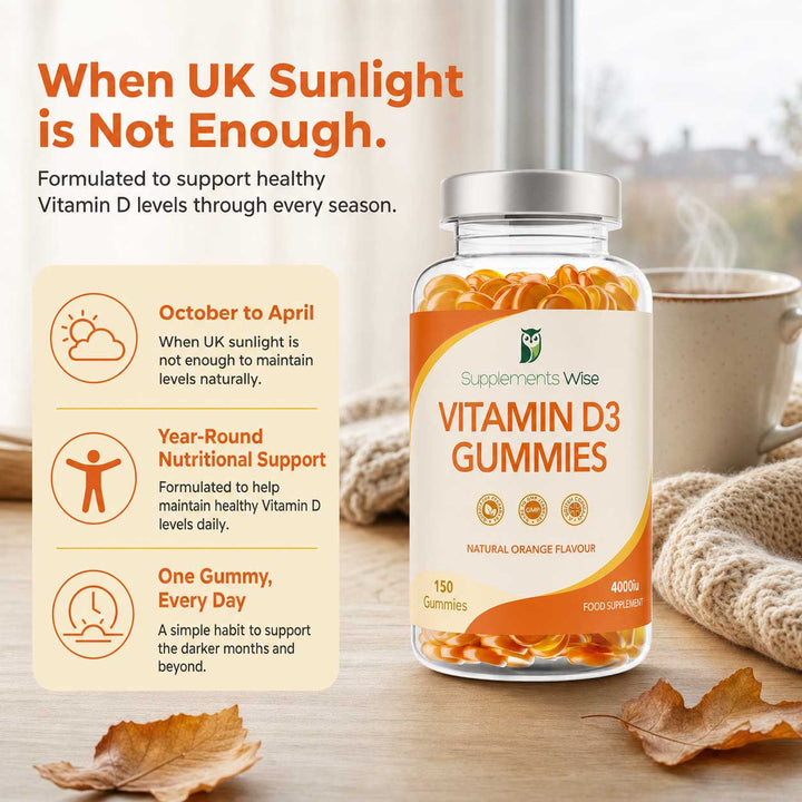 Vitamin D3 Gummies 150 x 4000iu Natural Orange Flavour